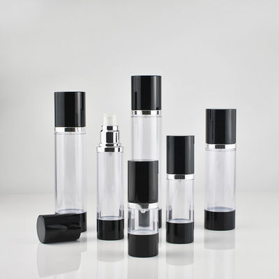 BPA Free DIY Clear Round 60ml Pump Airless Bottles For Cosmetic